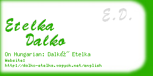 etelka dalko business card